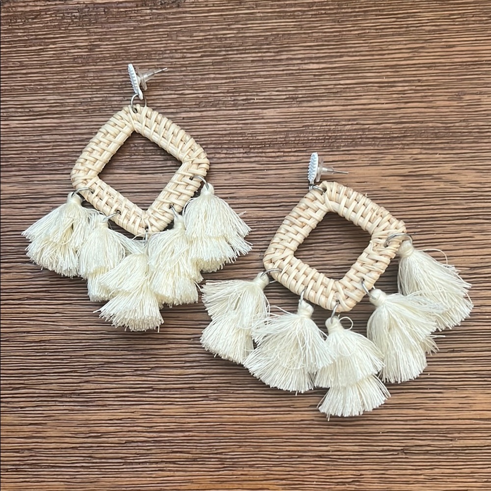 Woven Tassel Earrings